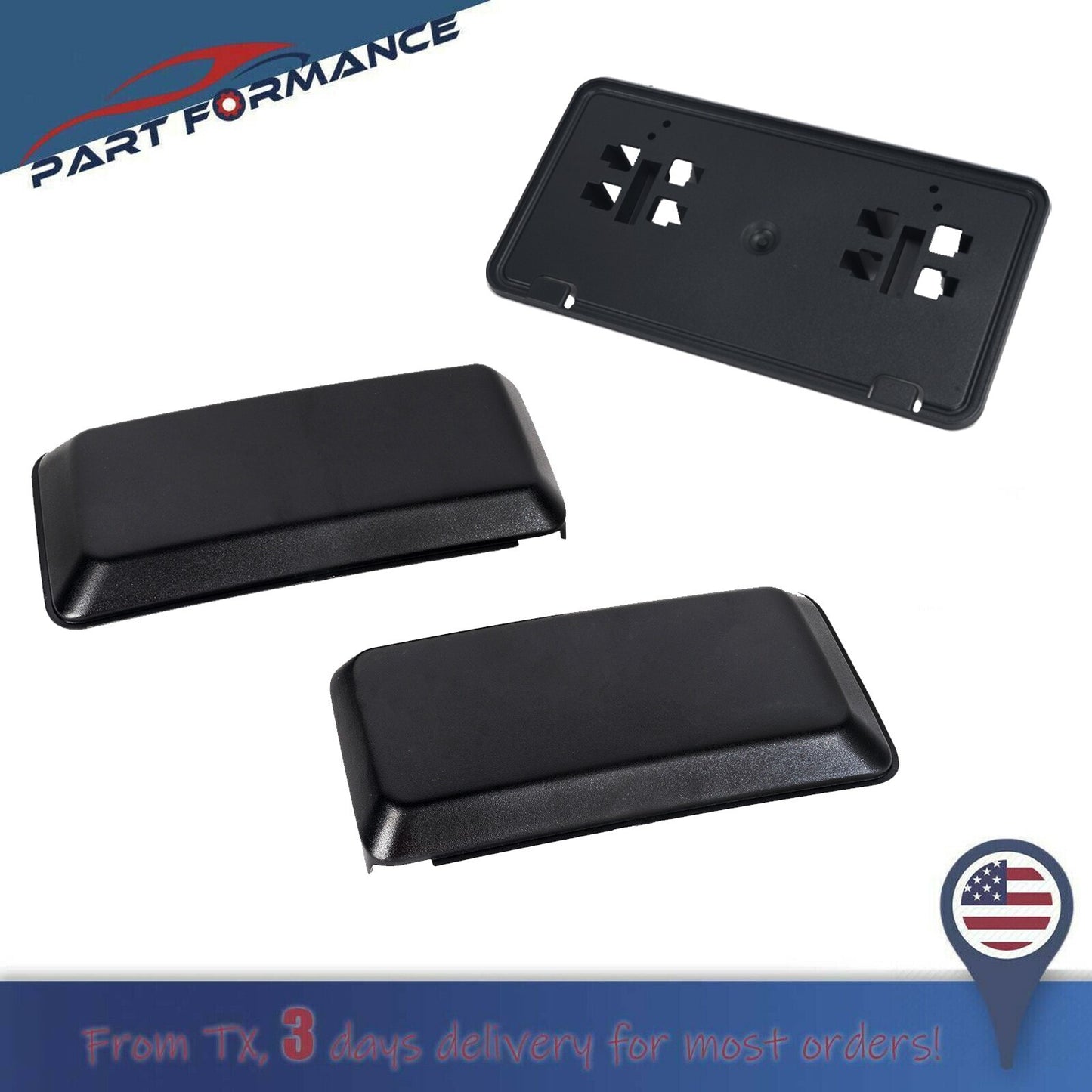 Front bumper cover pads (pair) and license plate holder set  for ford  F150 2018 - 2020 Q