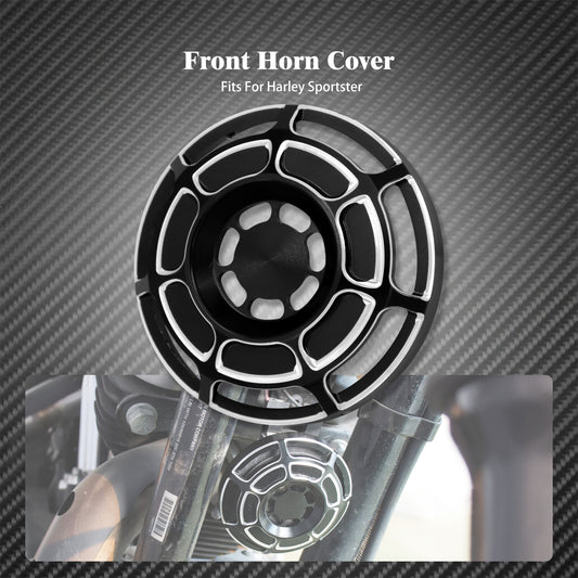 CNC Cut Front Horn Cover Speaker Cap Fit for Harley Sportster XL 1200 1996-2022