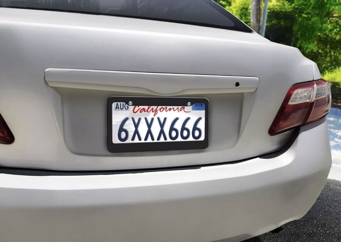 Car license plate frame cover cap trunk black plastic suitable for Chrysler
