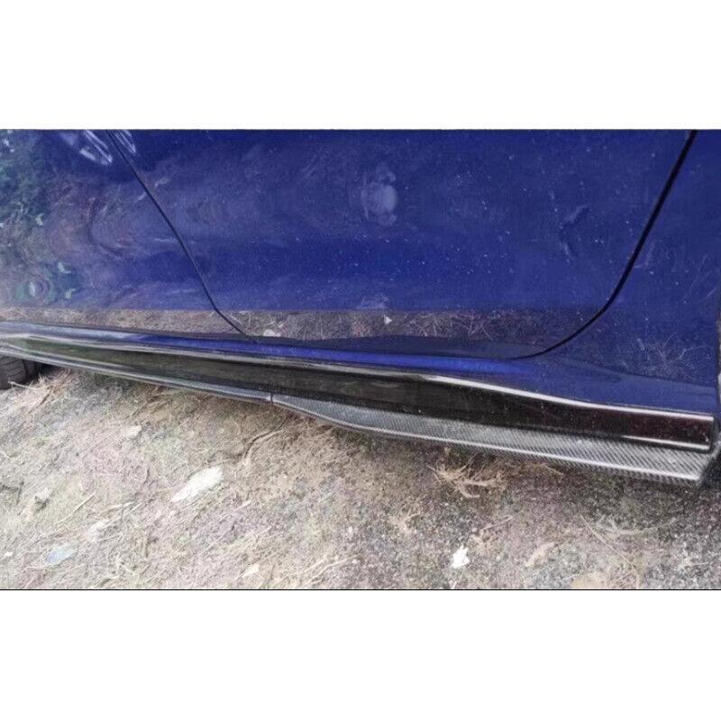 Carbon fiber side skirt diffuser wings for Volkswagen for Golf MK8 GTI 2021-2025 (4 pieces)