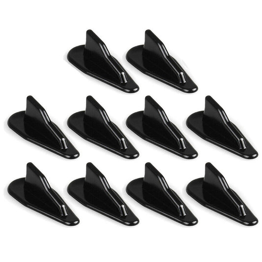 10x Universal Black EVO-Style Roof Shark Fins Spoiler Wing Kit Vortex Generator Q