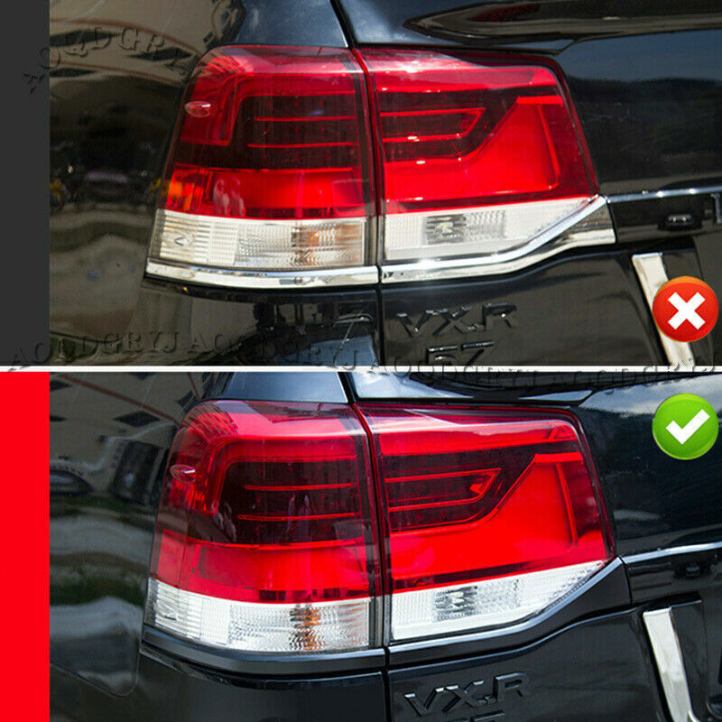 for Land Cruiser 2016-2021 Glossy Black Rear Taillight Moulding Lower Strip trim