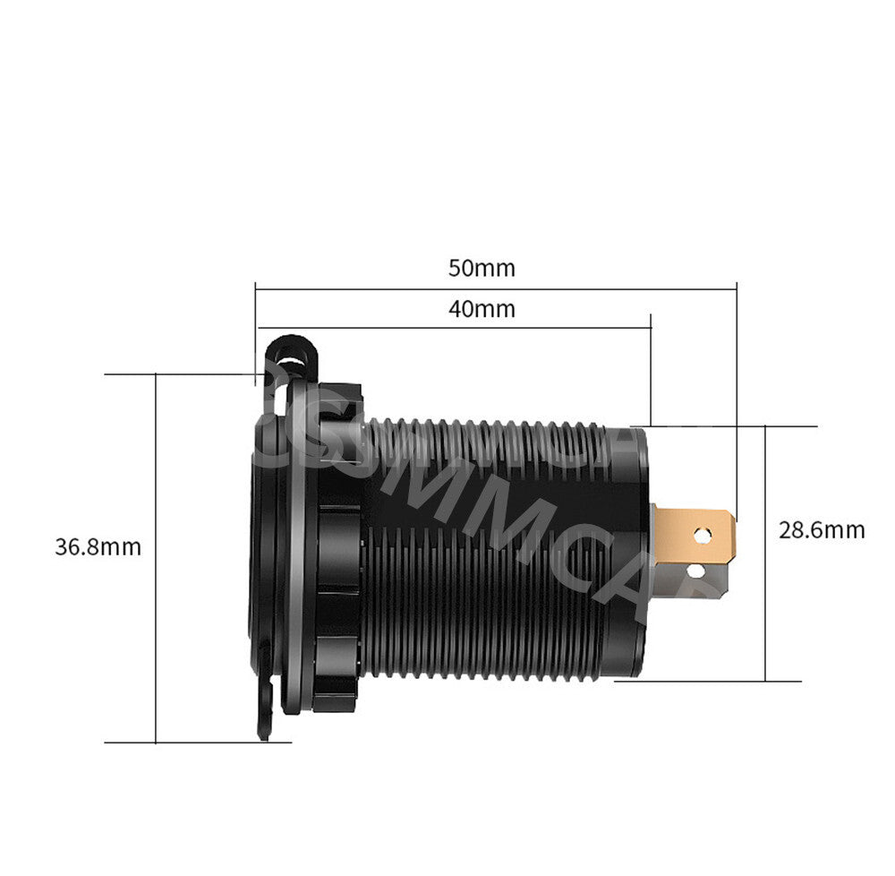 3 Ports Motorcycle for Charger Socket Power Outlet Adapter For Apple iPhone Android Q