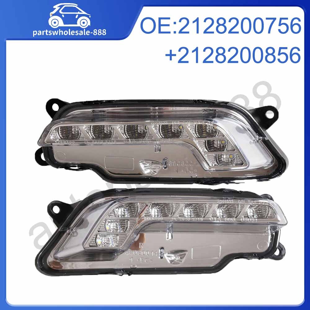 A pair of left and right LED daytime running lights (DRLs) suitable for 2010-13 for Mercedes W212 E350/550