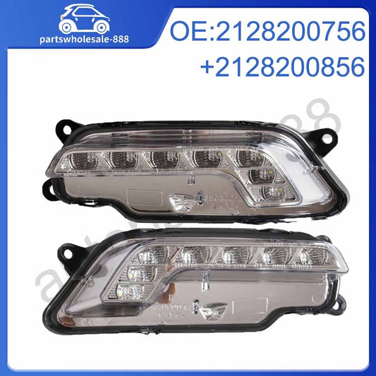 A pair of left and right LED daytime running lights (DRLs) suitable for 2010-13 for Mercedes W212 E350/550