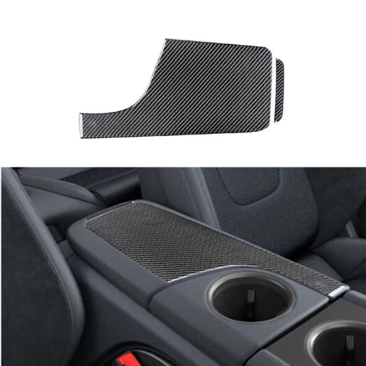 Carbon Fiber Center Console Armrest Panel Cover Trim for Porsche Taycan 2019-22