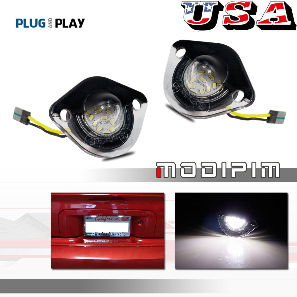 Suitable for 1994-2004 for Mustang white bright SMD LED license plate light set- v