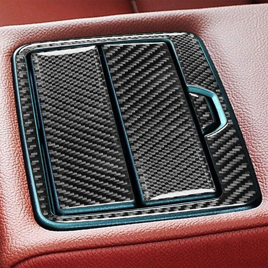 Real Carbon Fiber Car Rear Water Cup Cover Trim for BMW X3 X4 F25 F26 2011-2017