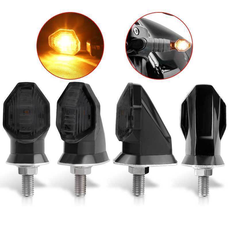 4x Smoke for Mini Motorcycle Turn Signal LED Blinker Indicator Light Lamp for Honda