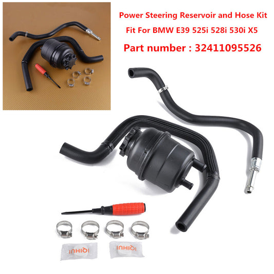 Power steering reservoir hose kit for E39 525i 528i 530i X5 32411095526- n