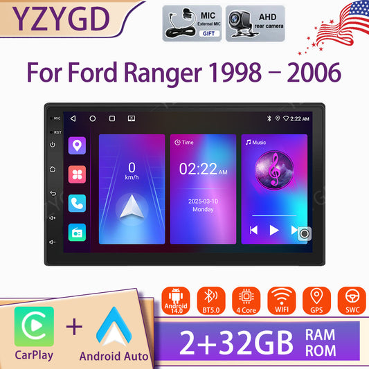 7 Android 14 Carplay Car Stereo Radio for Ford Ranger 1998¨C2006 GPS WIFI Navi