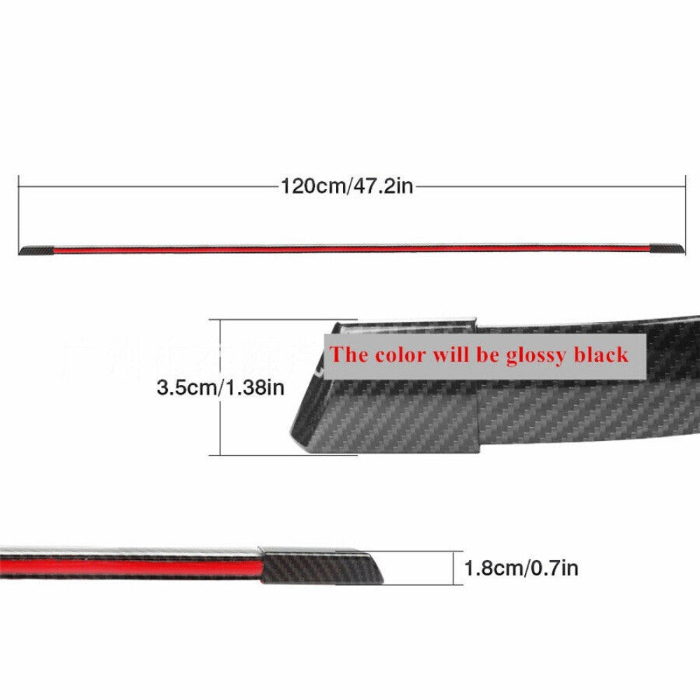 1.2M Car Rear Trunk Spoiler LED Light Brake Lamp Poly Urethane Strip Tail Wing. n