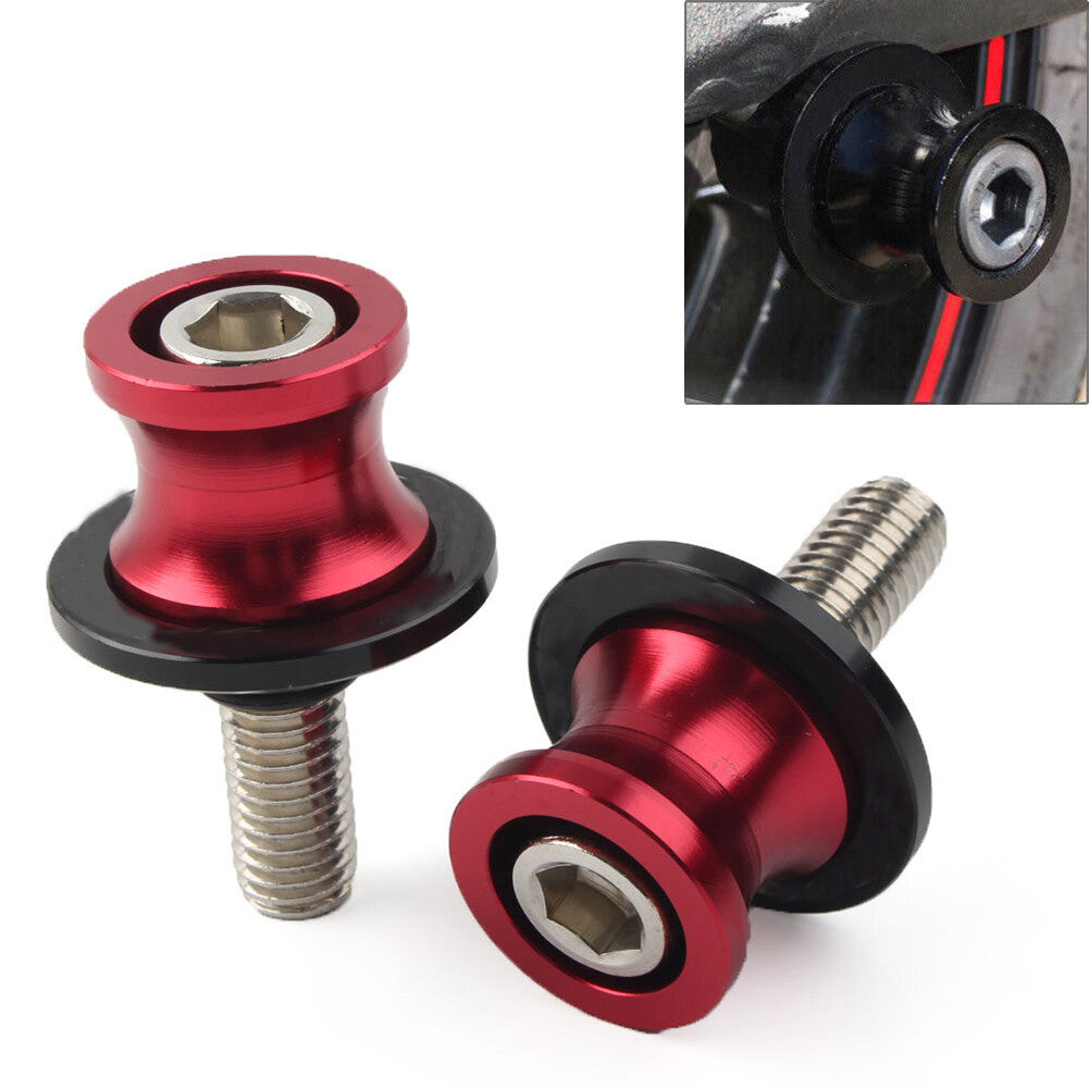 10mm CNC Swingarm Spools Slider Swing Arm Stand for KAWASAKI ZX6R 1998-2011 Red