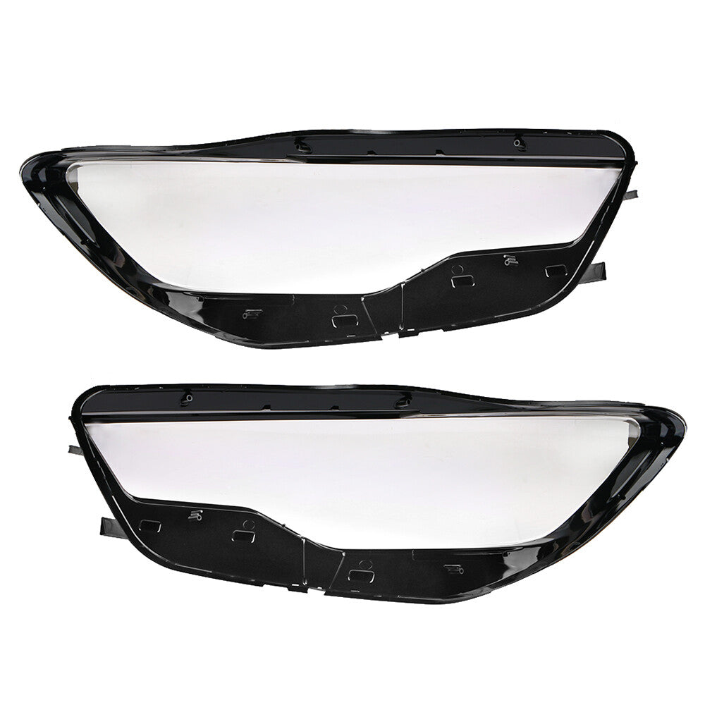 pair of transparent protective covers for Audi headlights and lenses, suitable for A6L and C7 models (2013-2015).
