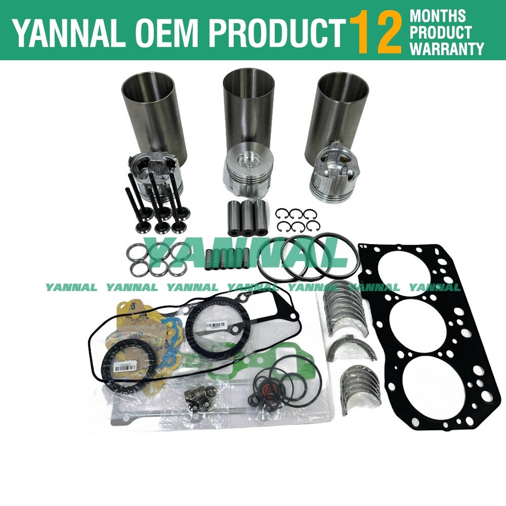 Suitable for 3T82 rebuild kit piston rings cylinder gaskets liners bearings valves -