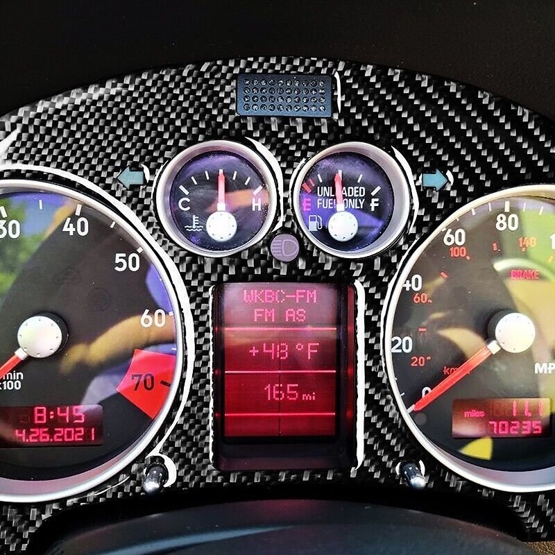 Real Carbon Fiber Car Speedometer Panel Cover Trim Fit for Audi TT 8N 2001-2006