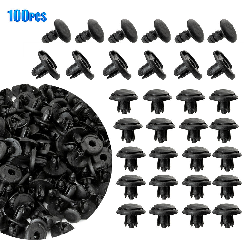 100x Push-Type Fender Liner Splash Cover Fixer with 8mm Hole for Honda for Acura v