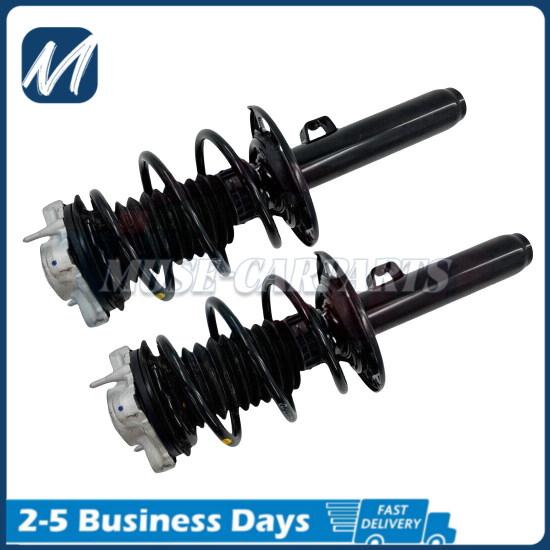 A pair of rear shock absorbers and a front shock absorber assembly suitable for BMW F10, F12, F13, F18, 528i, 535i, and 550i 2WD