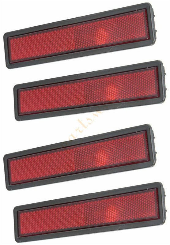 4-piece set of red bumper side marker lights suitable for 1984-1991 E30 3 n