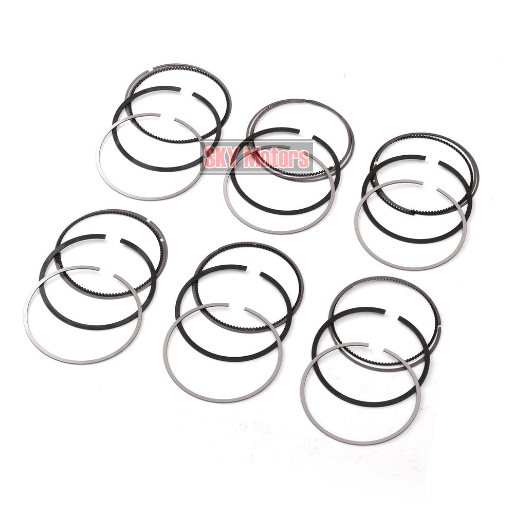 6x Piston Rings Set STD for BMW E46 E85 E86 S54B32 3.2 L6 M3 Z3 Z4 M 11257834014