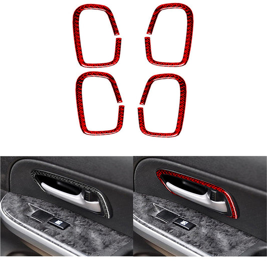 Red Carbon Fiber Front Window Control Cover Trim For Supra A90 2019-2022 v