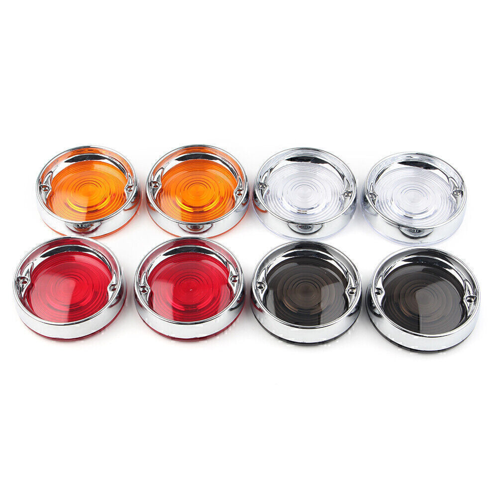 Fit for Harley Touring Tour Glides 3-1/4 Turn Signal Bezels Lens CoverTrim Rings