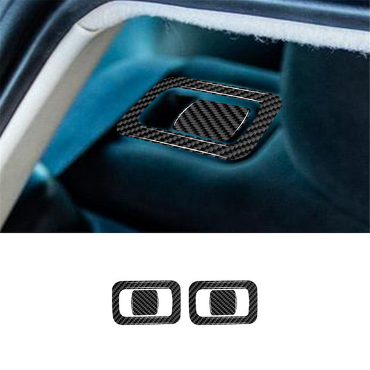 4X Carbon Fiber Rear for Seat Folding Switch Cover Trim for Honda for Civic Si 2002-2005