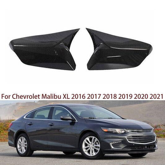 for Chevrolet Malibu 16-24 Carbon Fiber Exterior Rear View Mirror Cover Trim 2X