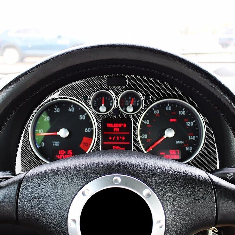 Real Carbon Fiber Car Speedometer Panel Cover Trim Fit for Audi TT 8N 2001-2006