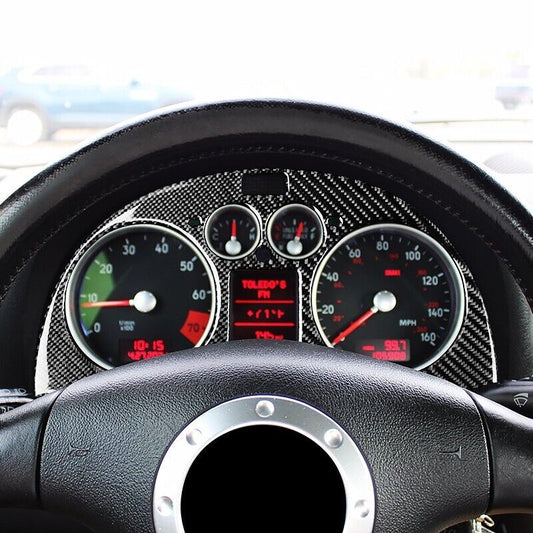 Real Carbon Fiber Car Speedometer Panel Cover Trim Fit for Audi TT 8N 2001-2006