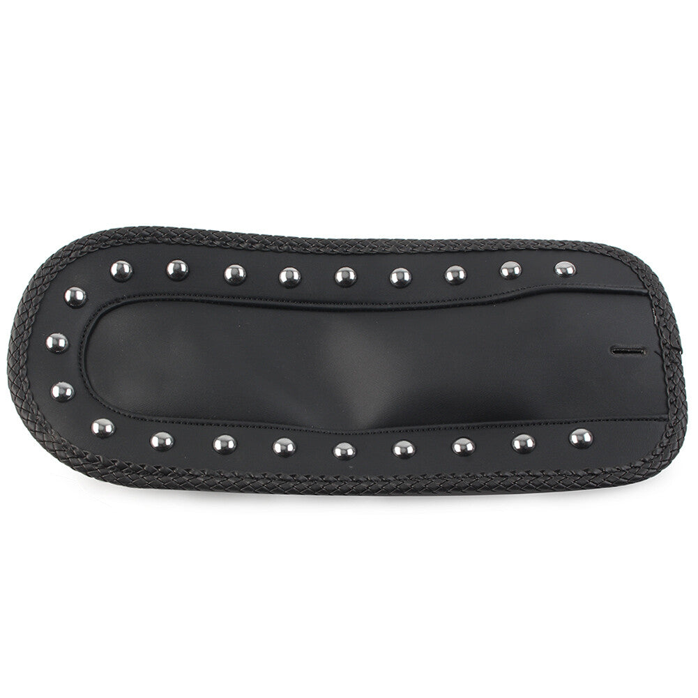 Black PU Leather Rear Fender Bib Studs Solo for Seat Fit for Kawasaki Vulcan 1500