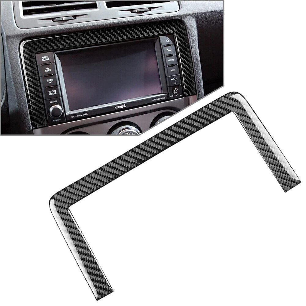 Navigation System Frame Cover Trim for Dodge for Challenger 2008-2014 Carbon Fiber