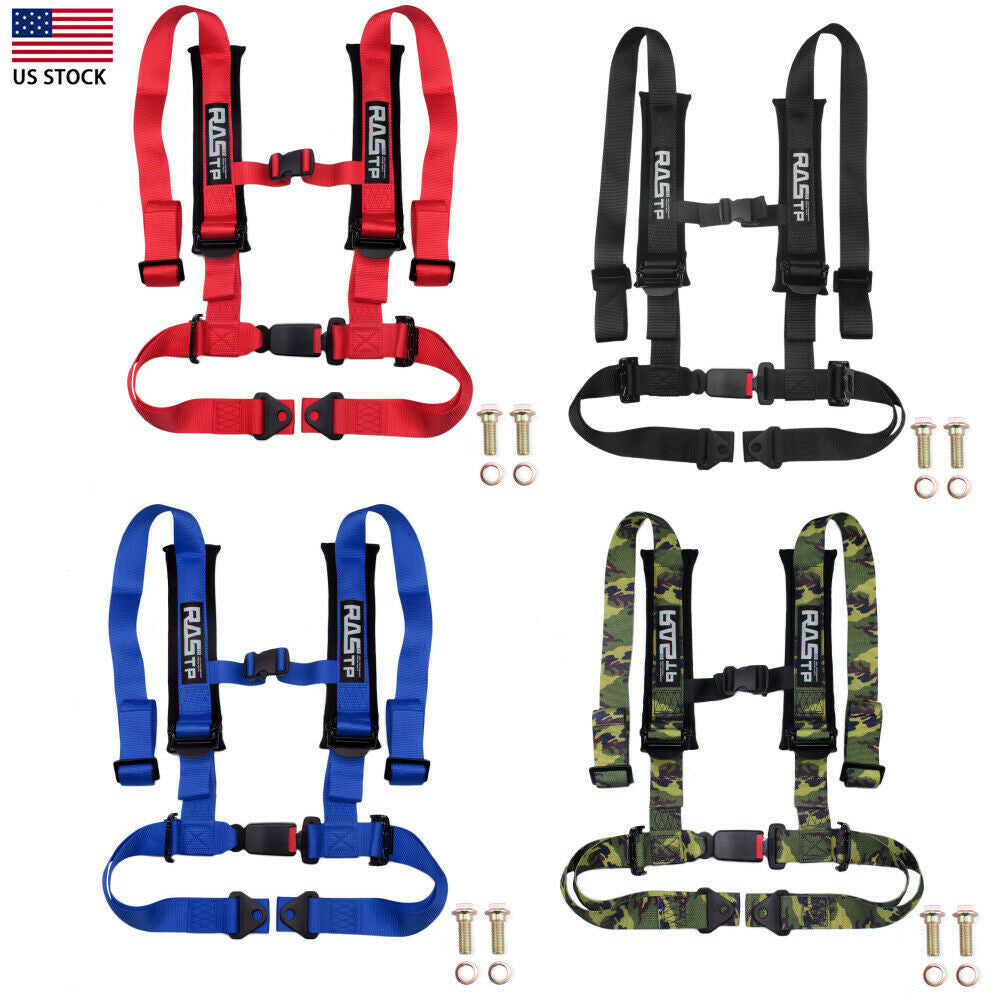 2IN Vehicle Racing 4 Point Auto Car Belt Buckle Harness Universal Q