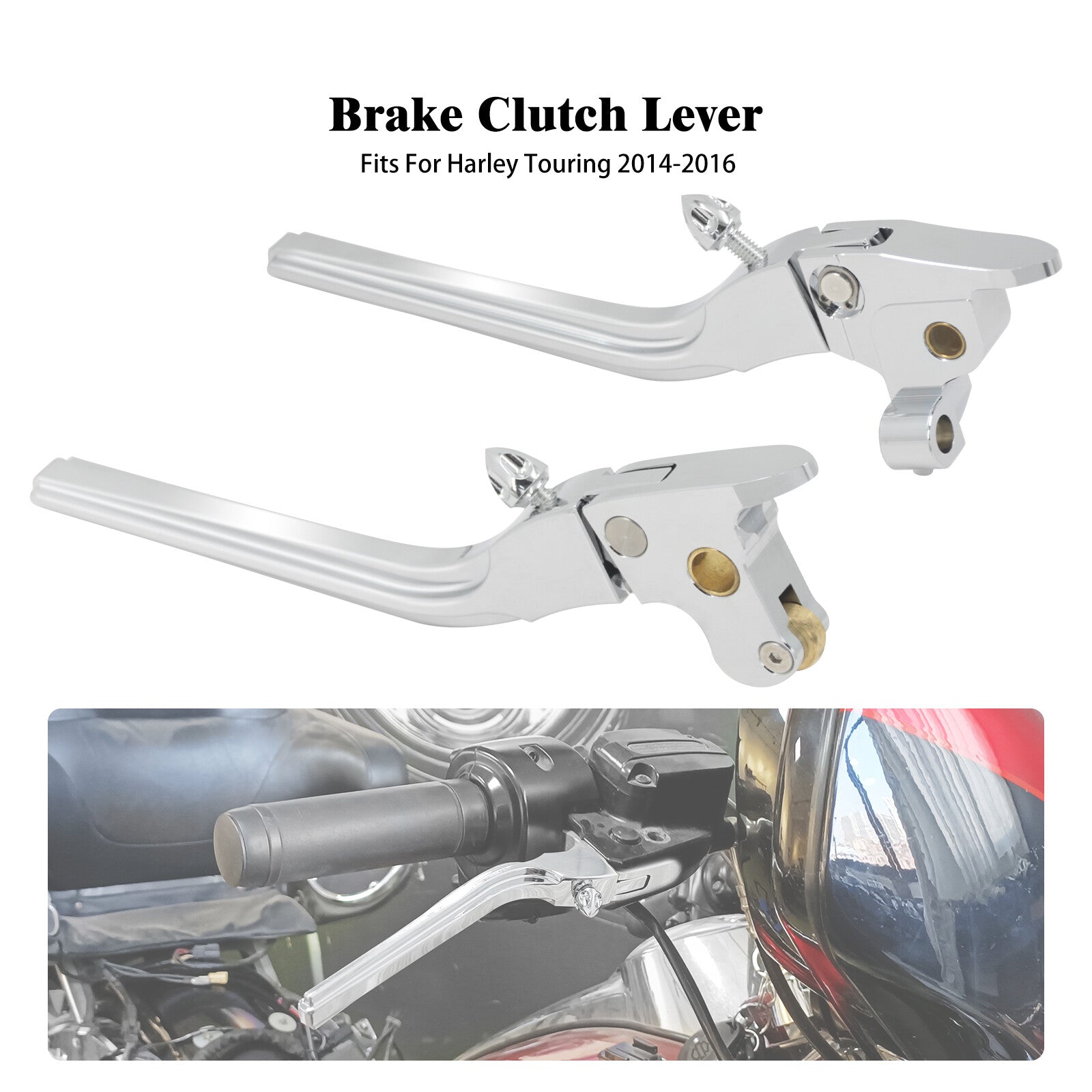 Chrome Brake Clutch Levers for Harley Touring Street Electra Road Glide 14-2016 Q