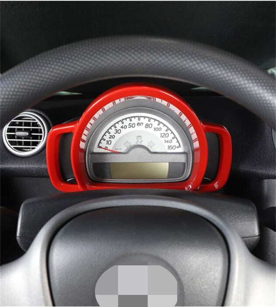 Red ABS console dashboard panel trim suitable for Smart 2009 - 2015 - n