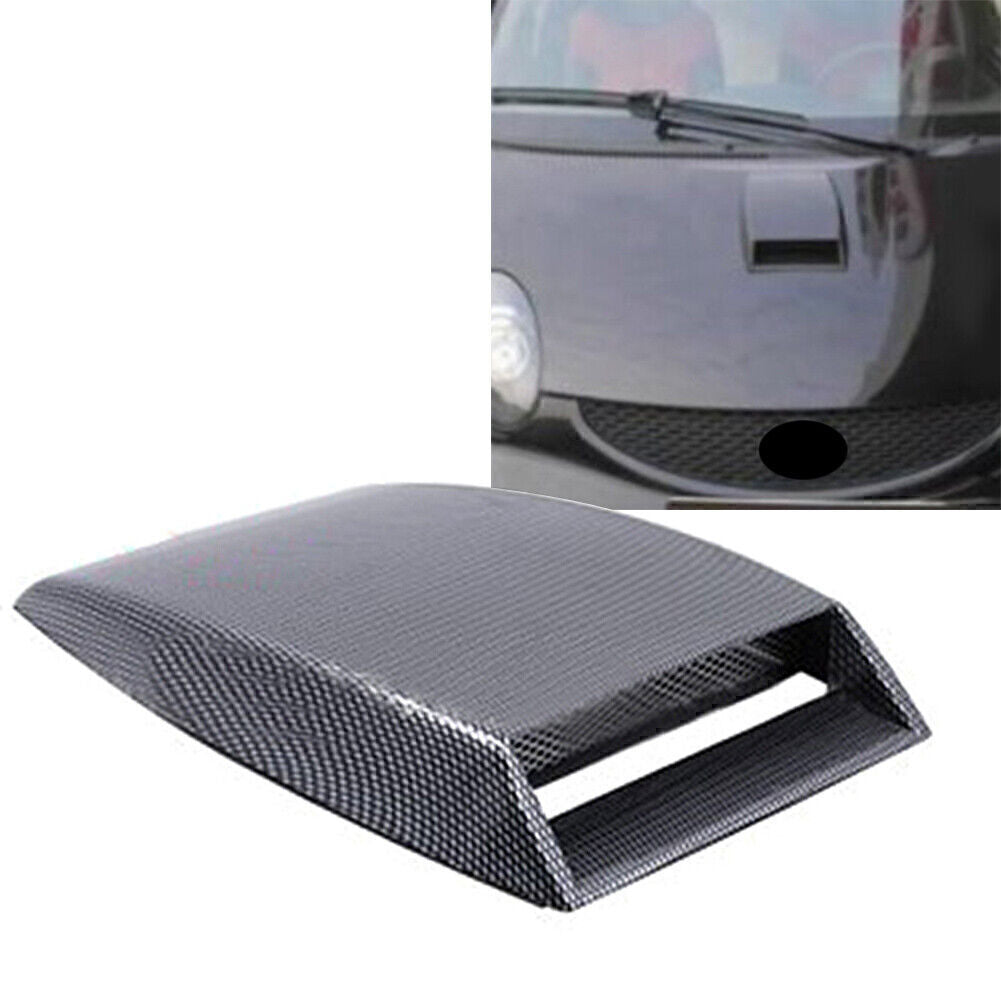 Air Flow Intake Hood Scoop Vent Bonnet Cover Universal Carbon Roof Decorative