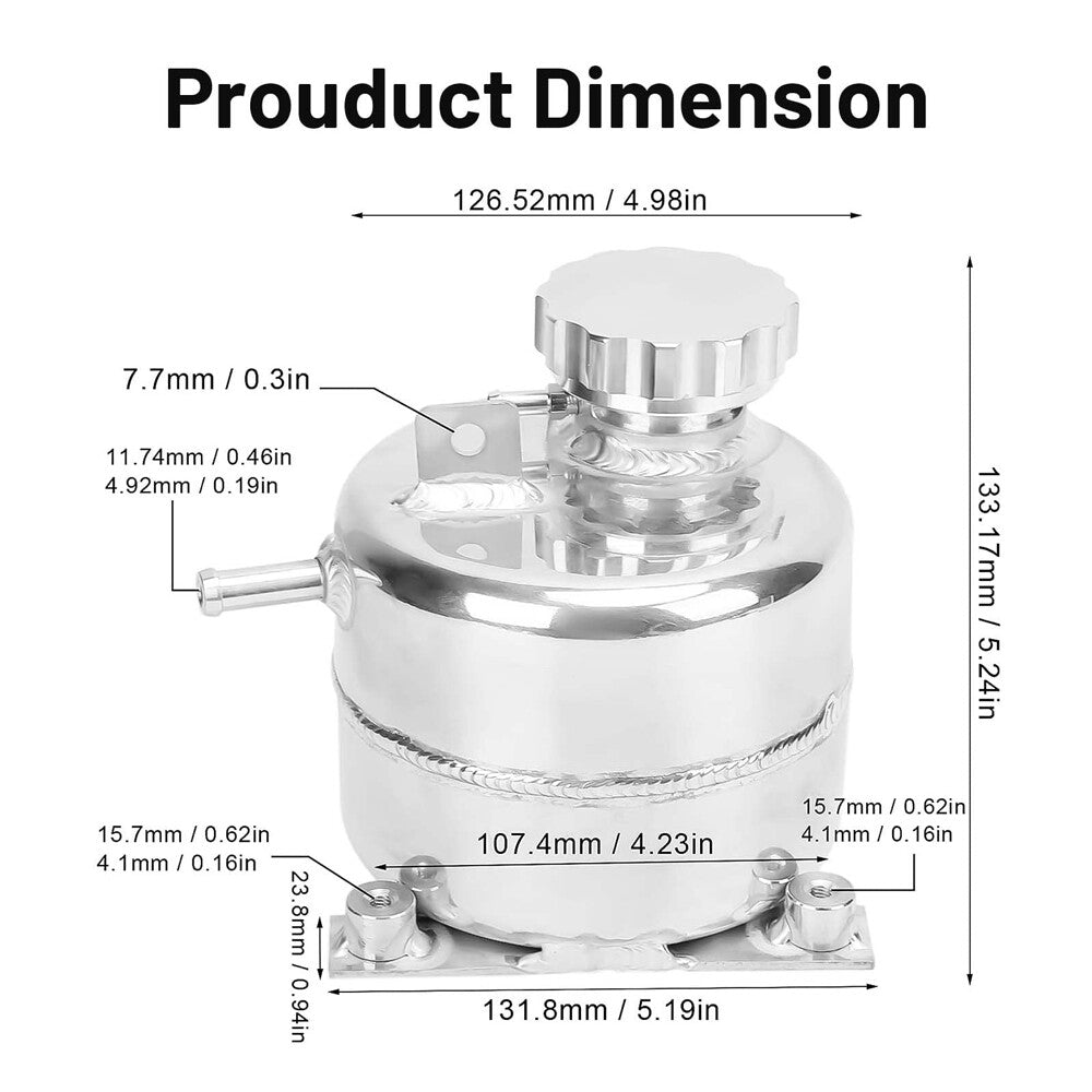Radiator Header Expansion Water Coolant Tank Can W/Cap for Mini Cooper S R52 R53