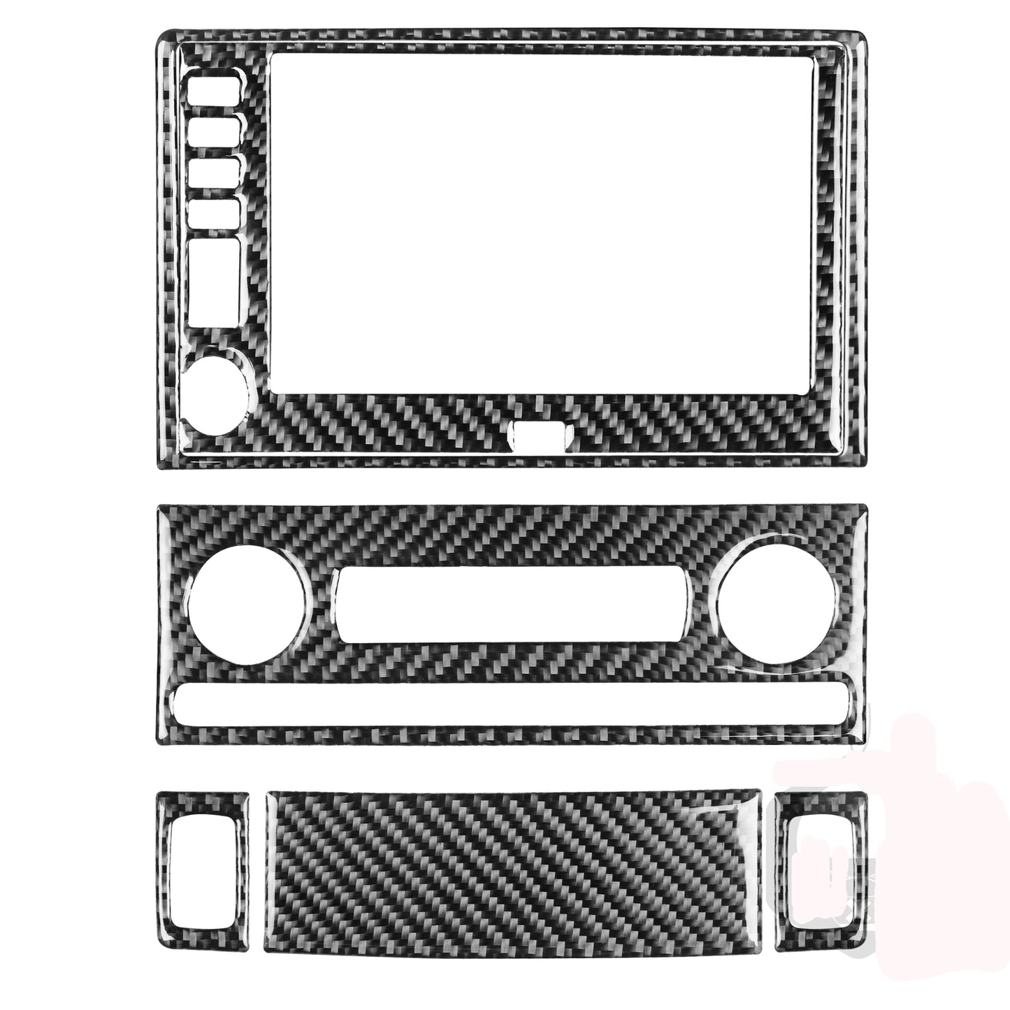 4pcs Red Carbon Fiber Front Dashboard Side Cover Trim For 718 2016-2022 v