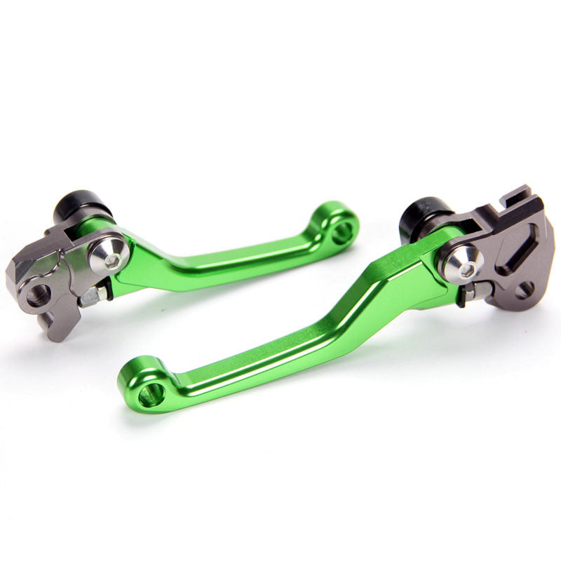 Green motorcross dirtbike Brake Clutch Levers for Kawasaki KX65/KX85 (2001-2022)