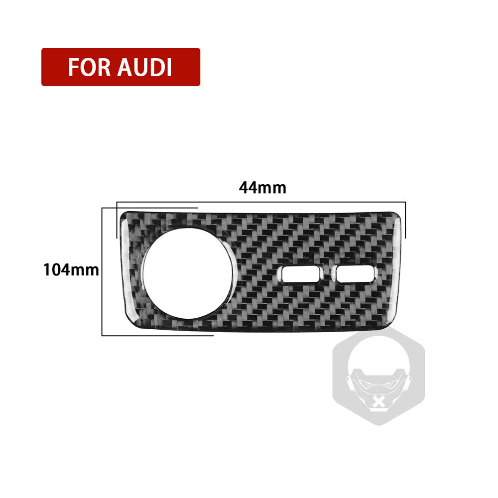 Kit for Audi Q5 Q5L 2018-2023 RHD Rear Cigarette Lighter Panel Trim Carbon Fiber