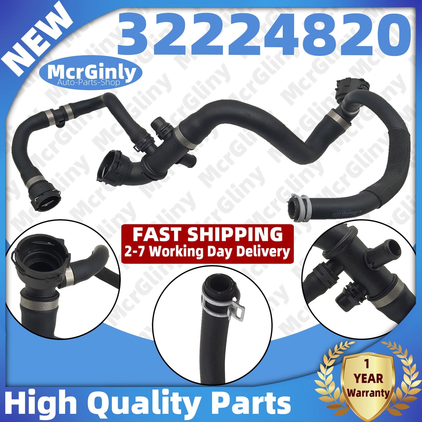Lower radiator water hose #32224820 is suitable for Volvo XC60 S60 2.0T B4204T11 B4204T9- n