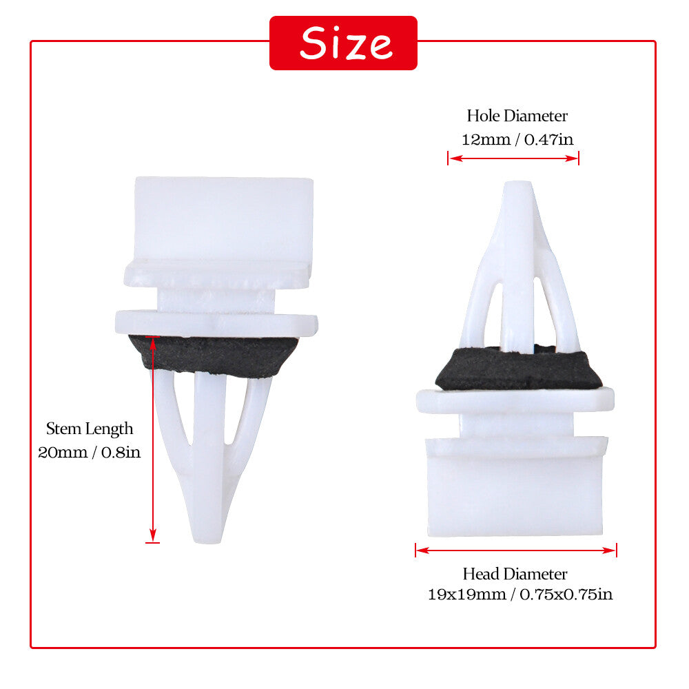 25 Pcs Rocker Panel Moulding Clips Screw Clamp for Honda for Acura 91513-sm4-000