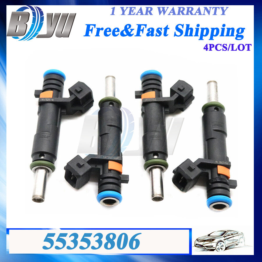 Fuel Injector for Chevrolet Trax 2013-2018 for Cruze 2010-2016 1.8L L4 4Pcs 55353806