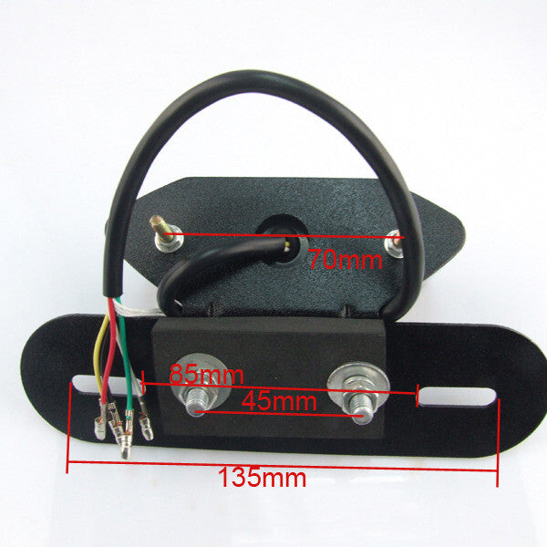Smoke LED Rear Brake Light Turn Signal Stop Brake Universal License Plate