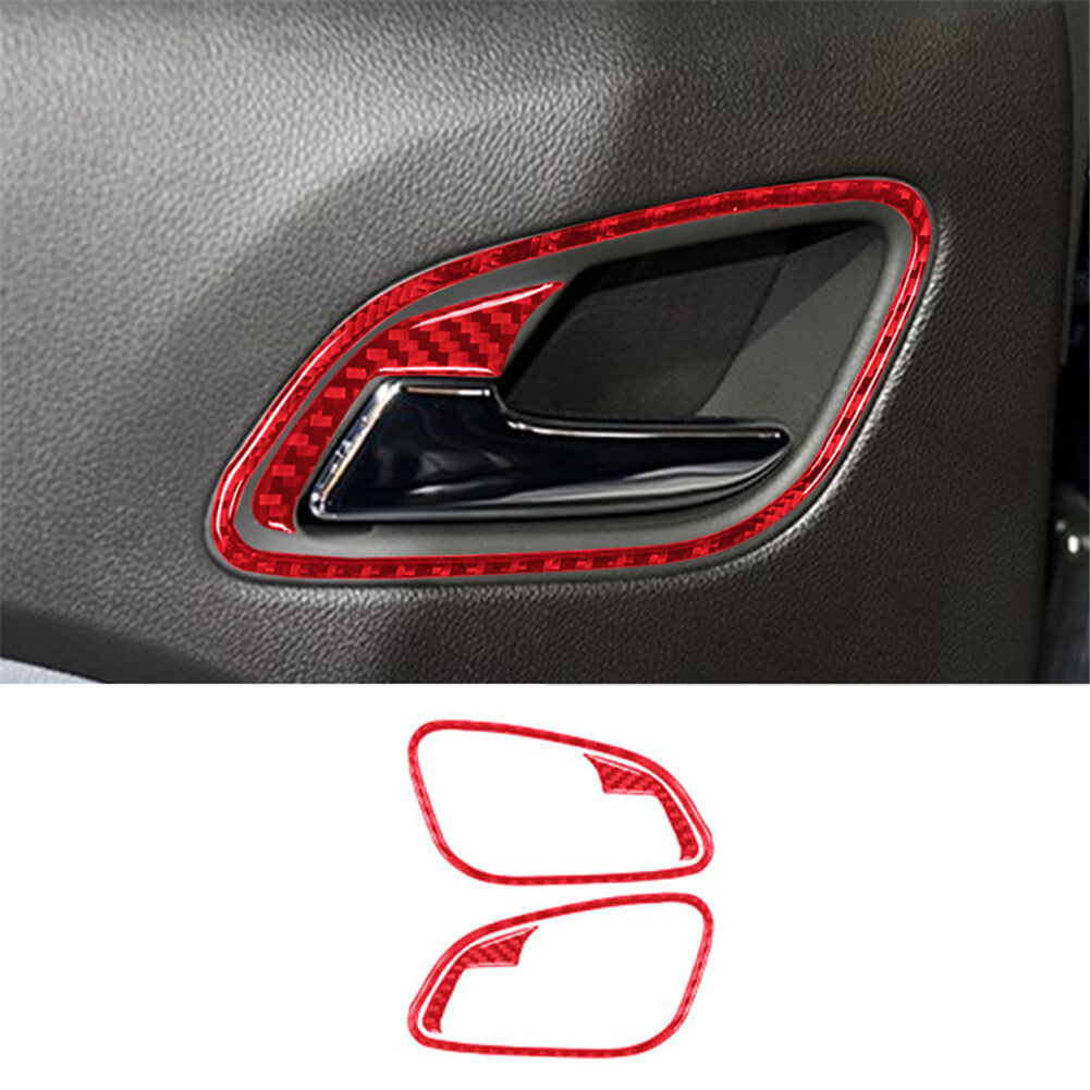 5Pcs Nevigation Lower Panel Trim Strip Carbon Fiber for Chevy Camaro 2016-2018 v