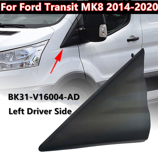 Left driver's side rear-view mirror triangle plate for Ford Transit MK8 2014-2020