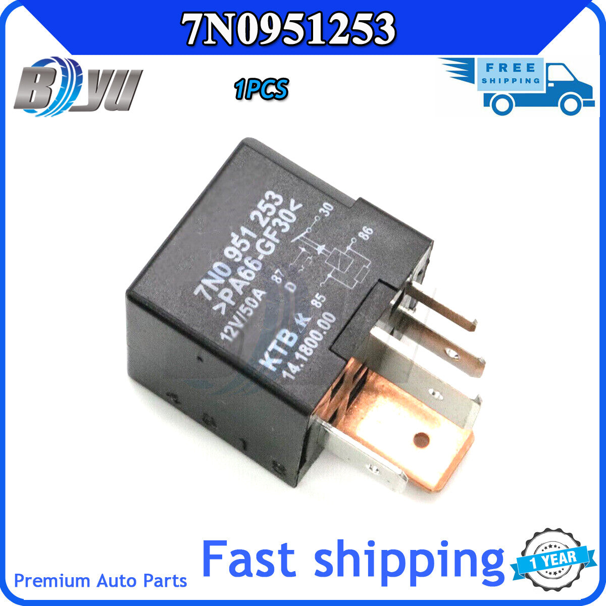 Fuel pump relay 7N0951253 507 suitable for Audi Q7, EOS GTI, PHAETON, 911 for CAYENNE v