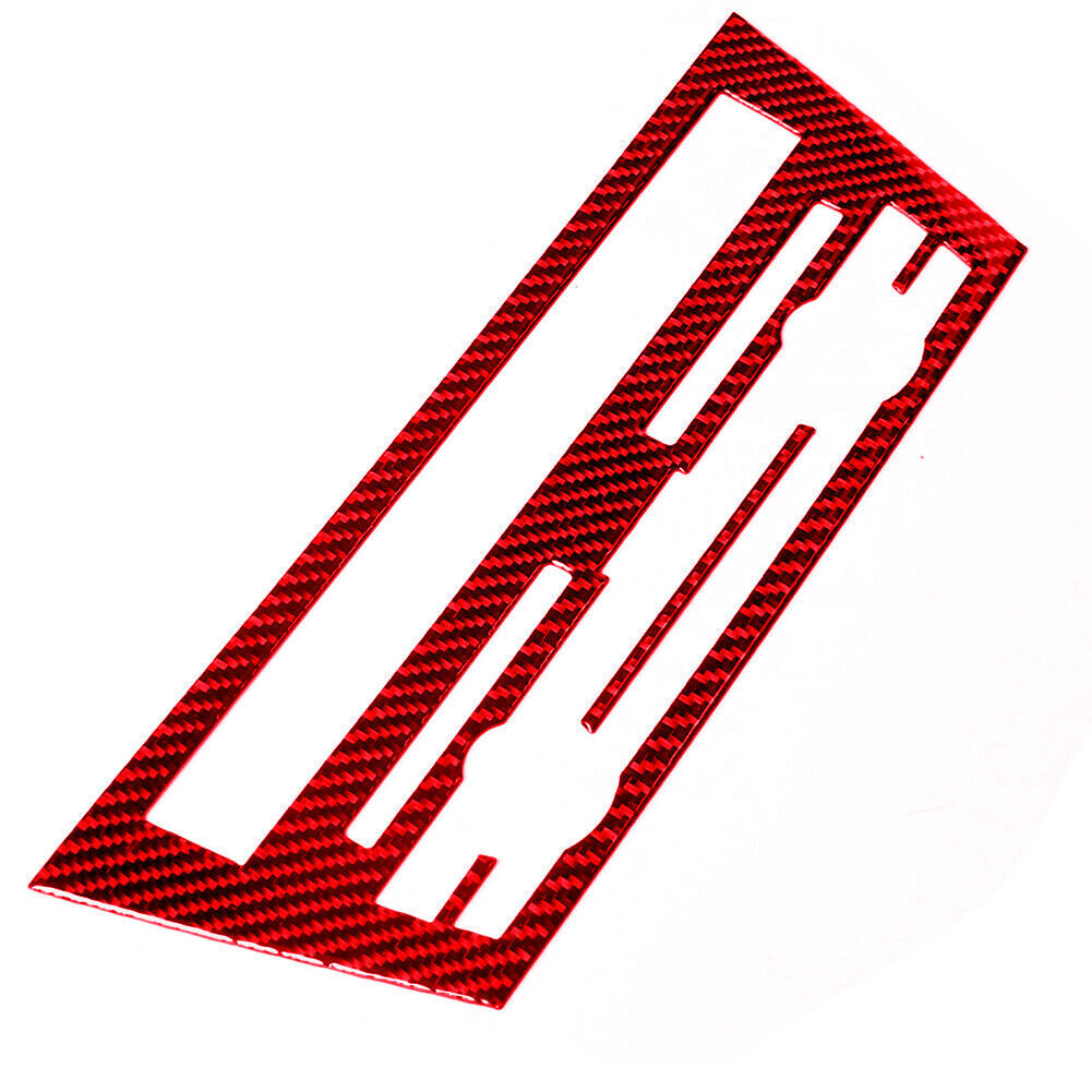 Red Carbon Fiber Center Storage Box Panel Trim Cover for Subaru Forester 2005-08 v