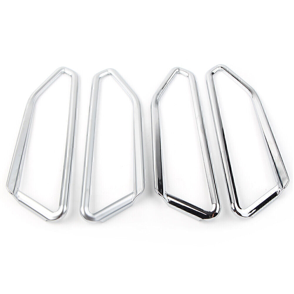 Chrome Front Fog Light Eyebrow Trim Accents Fit for Honda Goldwing GL1800 2018-up Q