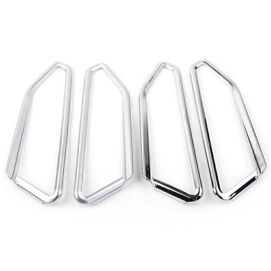 Chrome Front Fog Light Eyebrow Trim Accents Fit for Honda Goldwing GL1800 2018-up Q